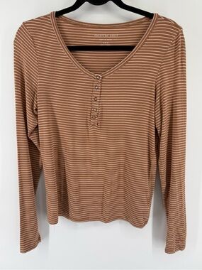 American Eagle Outfitters Soft & Sexy Striped Henley